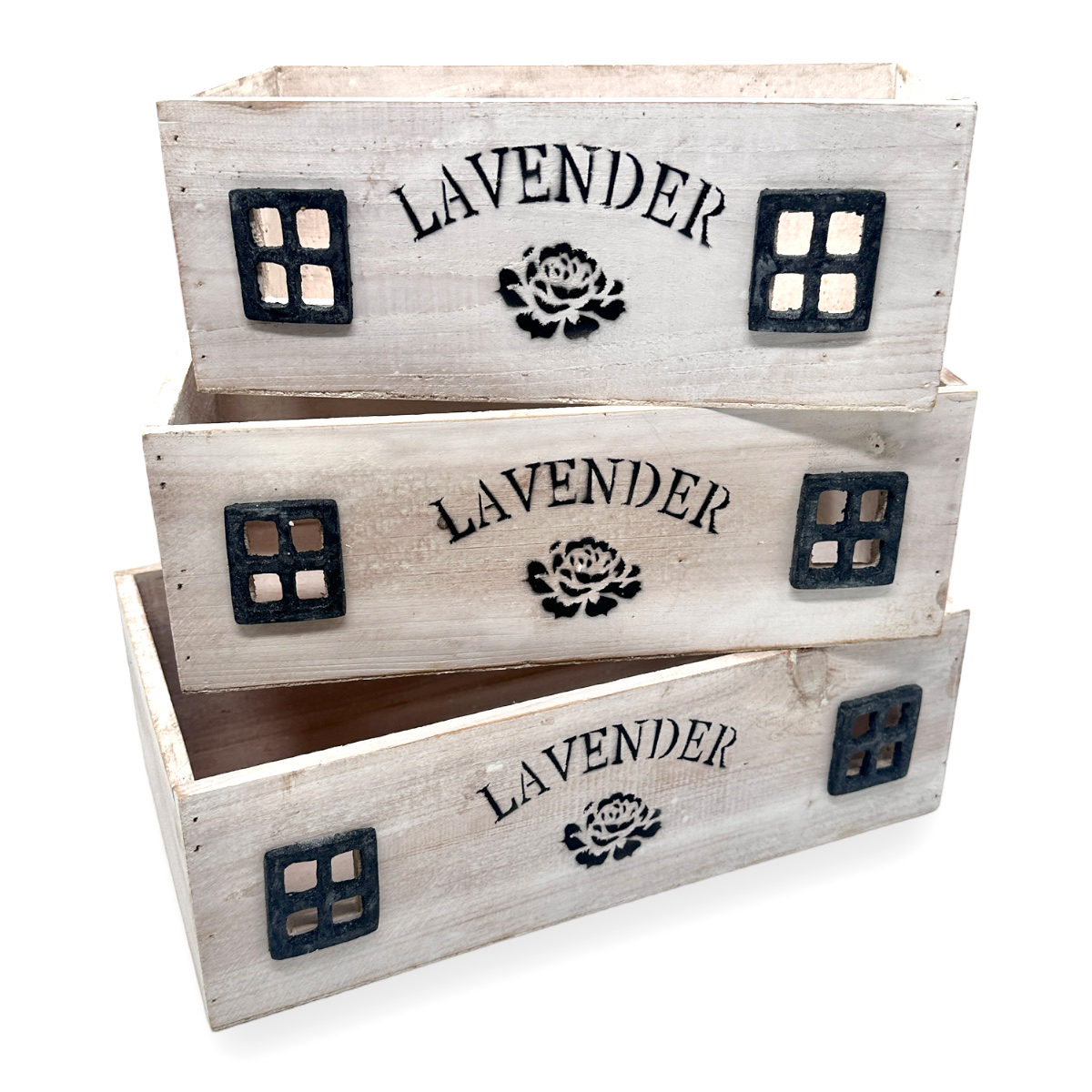 Set 3 cosuri lemn lavender