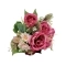 Buchet 12 fire artificiale Trandafir Austin cu frunze flori si verdeata mixt Fuchsia